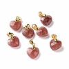 Natural Strawberry Quartz Pendants G-C023-07J-1