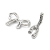 Brass Clear Cubic Zirconia Fold Over Clasps KK-M306-03P-2