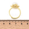Adjustable Brass Micro Pave Cubic Zirconia Finger Rings CU-CBABA66-03G-5