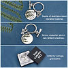 9Pcs 9 Style Graduation Theme 201 Stainless Steel Keychain Clasps KEYC-PH0001-52-7