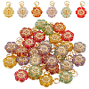 Golden Metal Enlaced Plating Acrylic Pendants PALLOY-AB00032-1