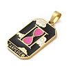 Ion Plating(IP) 304 Stainless Steel Enamel Pendants STAS-Q003-01G-01-2