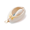 42Pcs 42 Styles Natural Cowrie Shell & Glass Seed Beads Pendants PALLOY-JF02759-6