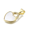 Brass Micro Pave Cubic Zirconia Pendants KK-V010-05G-01-2