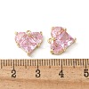 Brass Micro Pave Clear Cubic Zirconia Pendants KK-Q031-42G-02-3