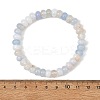 8MM Natural Banded Agate(Dyed & Heated) Rondelle Beaded Stretch Bracelets BJEW-JB14424-4