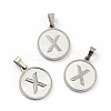 304 Stainless Steel with White Shell Pendants STAS-G268-01X-P-1