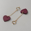Alloy Wood Hoop Earrings EJEW-WH0098-41G-2