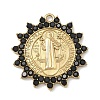 304 Stainless Steel & Rhinestone Pendants STAS-G371-09A-02G-1