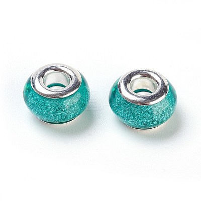 Large Hole Rondelle Resin European Beads LS-RPDL-J008-12-1