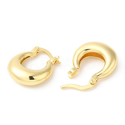 Rack Plating Brass Thick Hoop Earrings EJEW-R149-05G-1