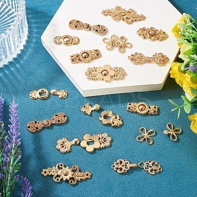 16 Pairs 8 Styles Alloy Adjustable Jean Button Pins DIY-TA0013-13-1