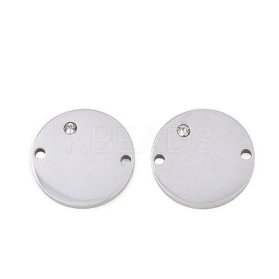 316 Surgical Stainless Steel Micro Pave Cubic Zirconia Links connectors STAS-K178-23P-1