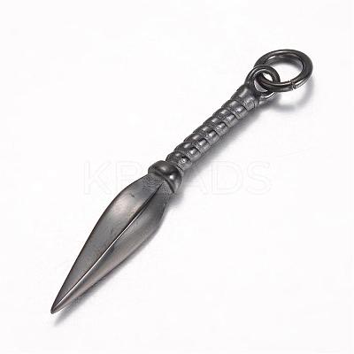 304 Stainless Steel Pendants STAS-D441-08B-1