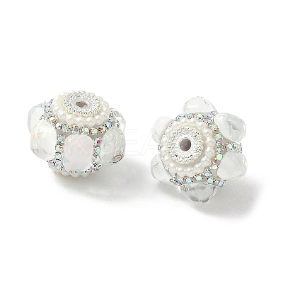 Sparkling Acrylic Rhinestone Beads CLAY-NH0003-01S-04-1