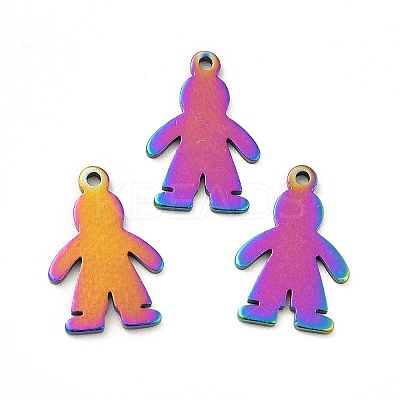 Ion Plating(IP) 201 Stainless Steel Pendants STAS-H172-05M-1