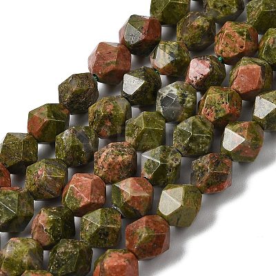 Natural Unakite Beads Strands G-Z119-A31-02-1