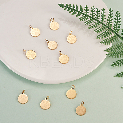201 Stainless Steel Pet Charms STAS-CJ0001-97G-1