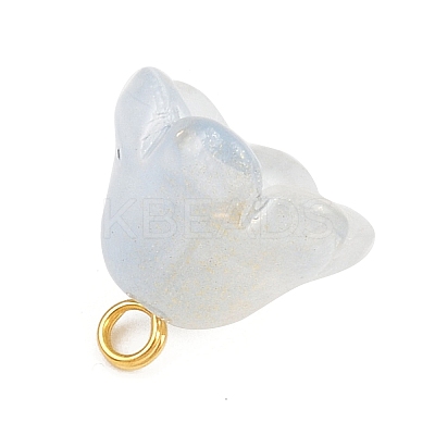 12Pcs 12 Colors Transparent Glass Charm PALLOY-JF04460-1