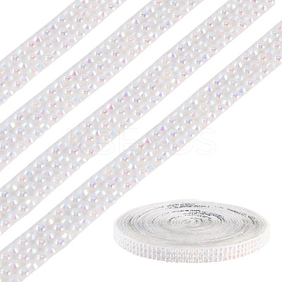 3 Yards Resin Self Adhesive Sewing Trim Hotfix Rhinestone Tape DIY-TA0013-15B-1