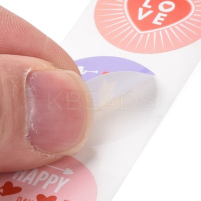 Valentine's Day Round Paper Stickers DIY-I107-05A-1