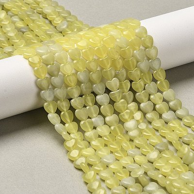 Natural Lemon Jade Beads Strands G-P575-C13-6mm-1