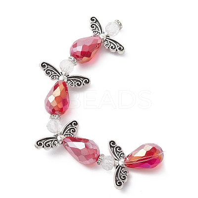 Angel Fairy Shape Electroplate Glass Beads Strands AJEW-JB01173-01-1