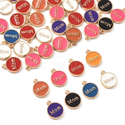 40Pcs Mother's Day Alloy Enamel Charms ENAM-FS0002-79-1