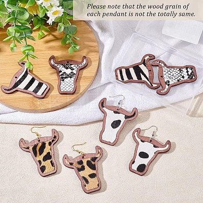 DIY Cattle Head Dangle Earring Making Kit DIY-OC0009-75-1