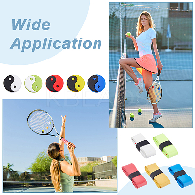 Yin Yang Silicone Tennis Racquet Dampener AJEW-FH0004-56-1