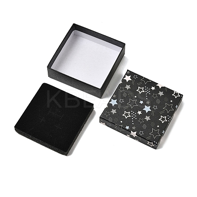 Star Print Paperboard Jewelry Gift Boxes CON-K016-01E-1