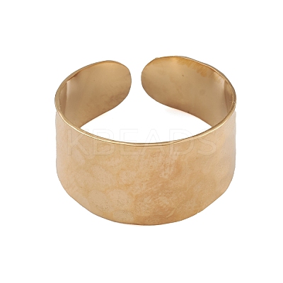Ion Plating(IP) 304 Stainless Steel Open Cuff Rings for Women LS-RJEW-G285-69G-1