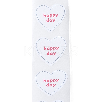 500Pcs Heart with Thank You Roll Stickers DIY-U008-01A-1