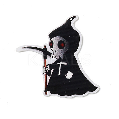 Halloween Printed Acrylic Pendants OACR-I025-03-1