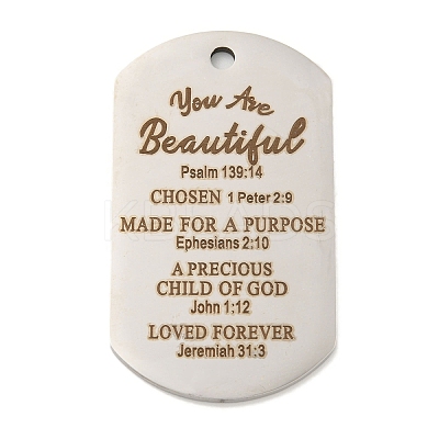 Non-Tarnish 201 Stainless Steel Pendants STAS-L079-07P-1