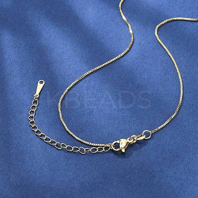 Brass Box Chain Necklaces for Women NJEW-G160-17G-1