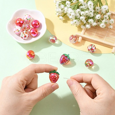 15Pcs 7 Styles Transparent Acrylic Beads TACR-YW0003-31-1