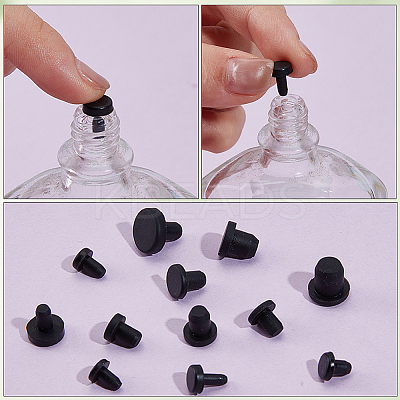 120Pcs 12 Styles Silicone Bottle Seal Plug FIND-GF0008-87-1