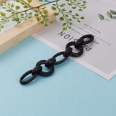Handmade Opaque Spray Painted Acrylic Link Chains AJEW-JB00869-03-1