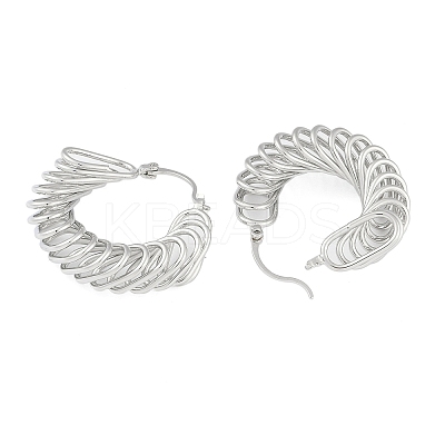 Brass Hoop Earring for Women LS-EJEW-L288-001P-1