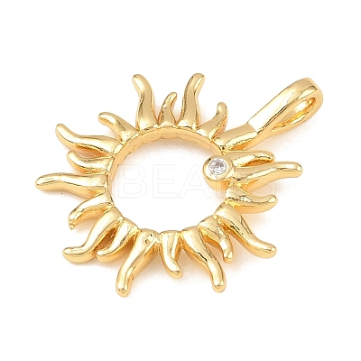 Brass Micro Pave Cubic Zirconia Pendants LS-KK-B165-01G-1