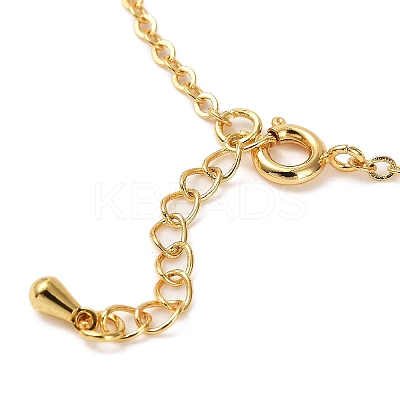 Brass Micro Pave Cubic Zirconia Charm Bracelets for Women BJEW-P342-05G-1