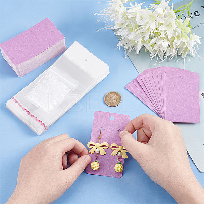 120Pcs Blank kraft Paper Earring Card Holder for Earring Display DIY-PH0009-96A-1