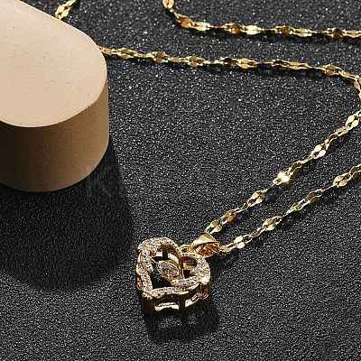304 Stainless Steel Necklaces for Women NJEW-R015-03G-1