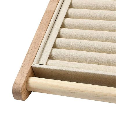 Velvet with Wood Jewelry Display Stands NDIS-F004-04A-1