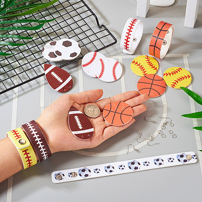 DIY Sport Theme Bracelet Earring Making Kit DIY-TA0005-86-1