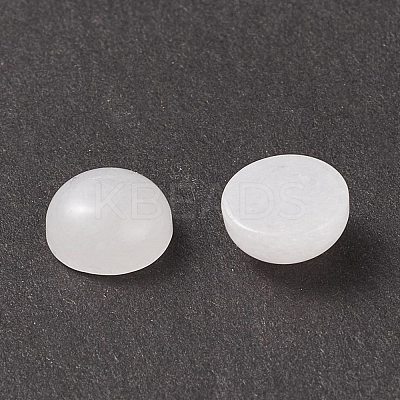 Natural White Jade Cabochons G-P393-R69-8MM-1
