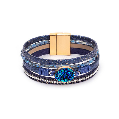 Imitation Leather Multi-strand Bracelets WG5641E-01-1