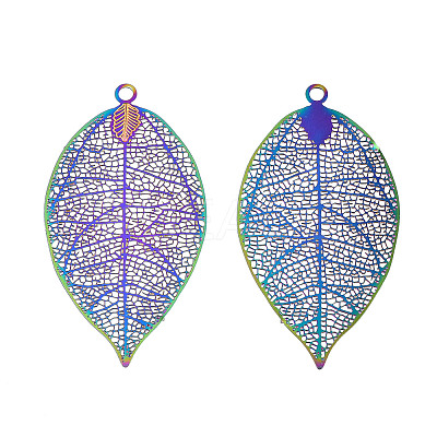 Ion Plating(IP) 304 Stainless Steel Filigree Pendants LS-STAS-S118-065-1