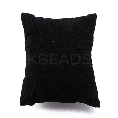 Black Rectangle Velvet Pillow Jewelry Bracelet Watch Display X-BDIS-I001-01-1